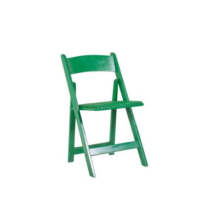 Image of Kelly Green Wood Folding Chair
